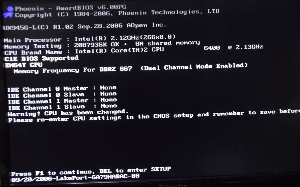 AOpen XC Cube EZ945 LGA775 C2D E6400 i945G Desktop Barebone