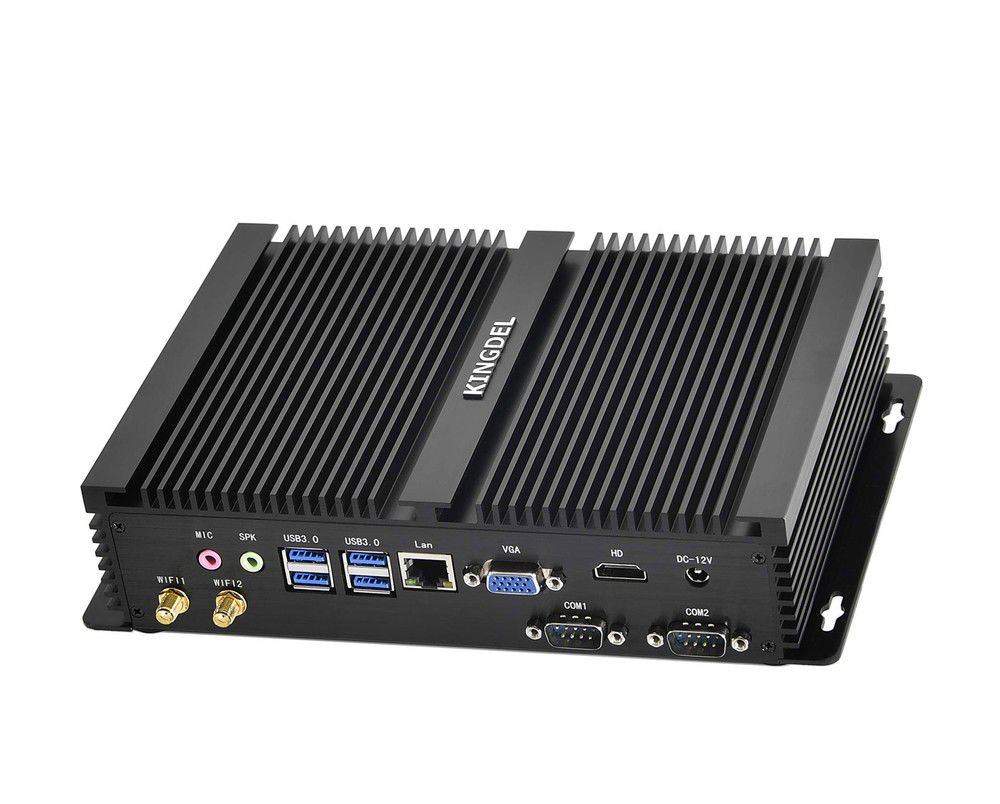 Fanless Mini PC with i5 CPU, 16GB RAM, 256GB SSD, Dual COM Ports