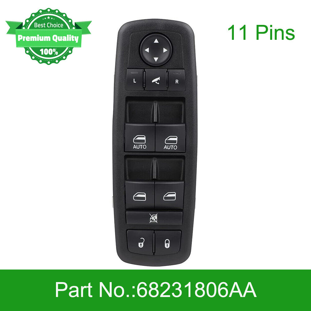 11 Pins Master Window Control Switch for Jeep Cherokee 4WD AWD 18-20