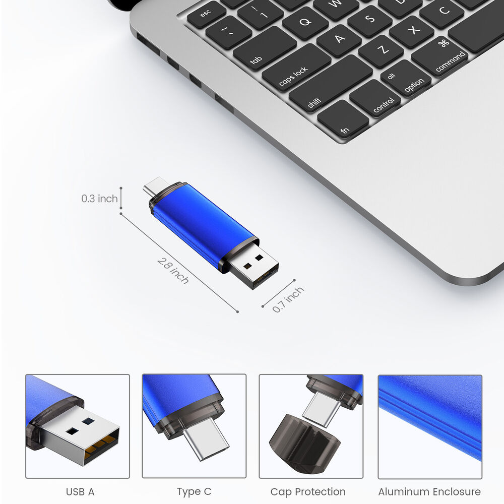 KOOTION 2-in-1 USB C Flash Drive with USB-A & USB-C 2.0 Dual Drive OTG Memory Stick