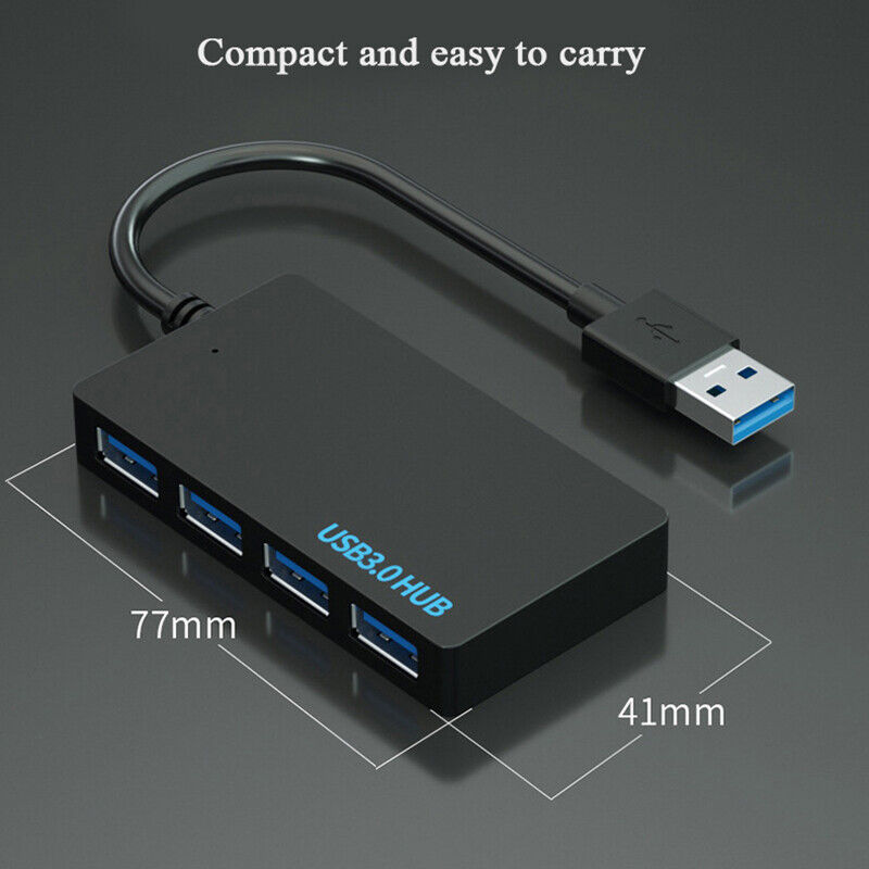 4 Port USB 3.0 HUB Multi Splitter Adapter for PC and Laptop