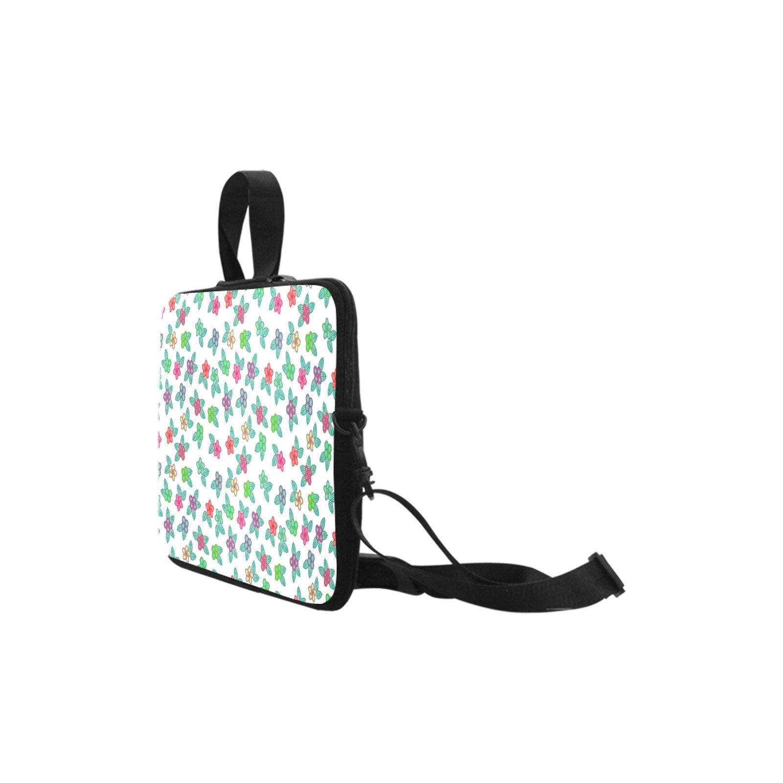 Berry Flowers White Laptop Handbags 10.5-inch