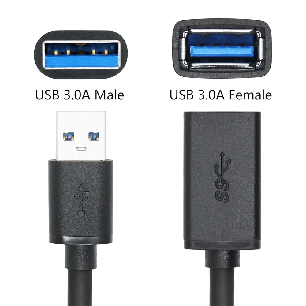 USB3.0 Extension Cable High Speed Extender Cord Adapter TypeA Male to Female