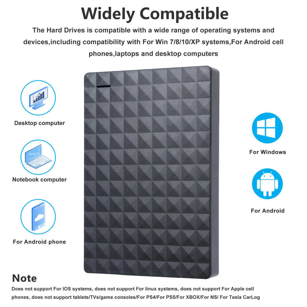 Portable USB 3.0 External Hard Drive with Large-capacity Storage