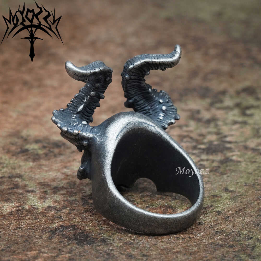 Mens Skull and Octopus Demon Ring