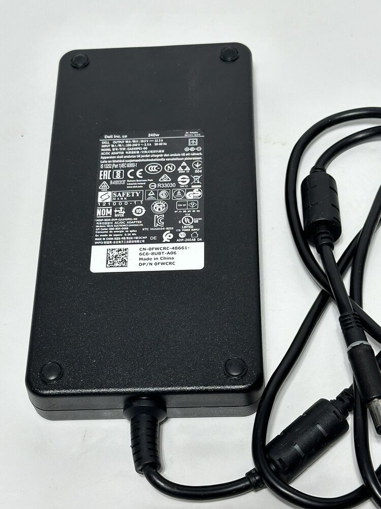 Dell 240W AC Adapter 19.5V 12.3A Power Charger