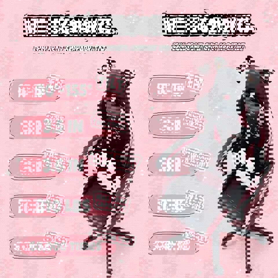 Cute NEKO GIRL GAMING CHAIR - Anime Themed Computer Chair for Girls Room Decor