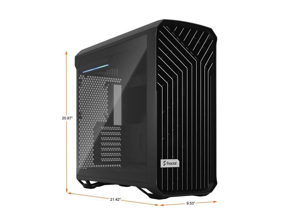 Fractal Design Torrent Black E-ATX Tempered Glass Window High-Airflow Mid Tower Case