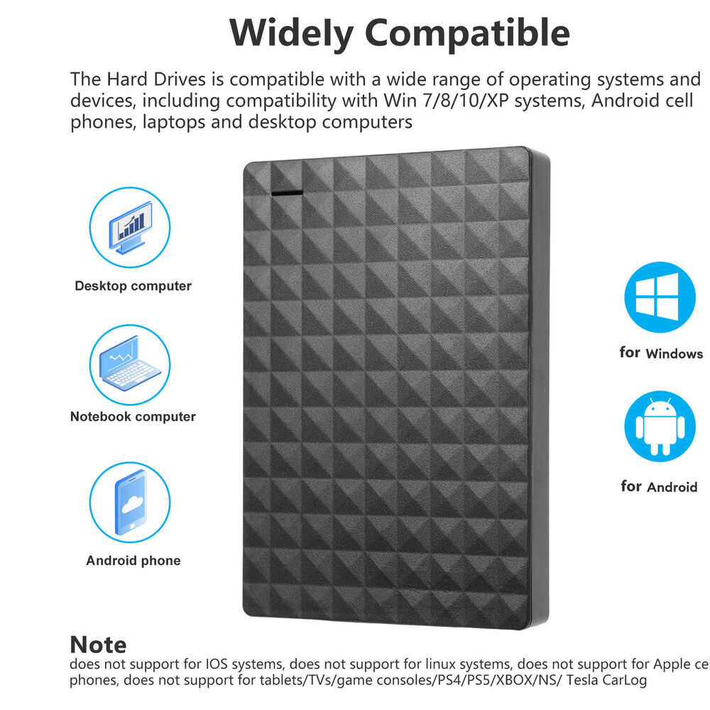 Portable 2.5 Inch SATA Hard Disk USB 3.0 External HDD