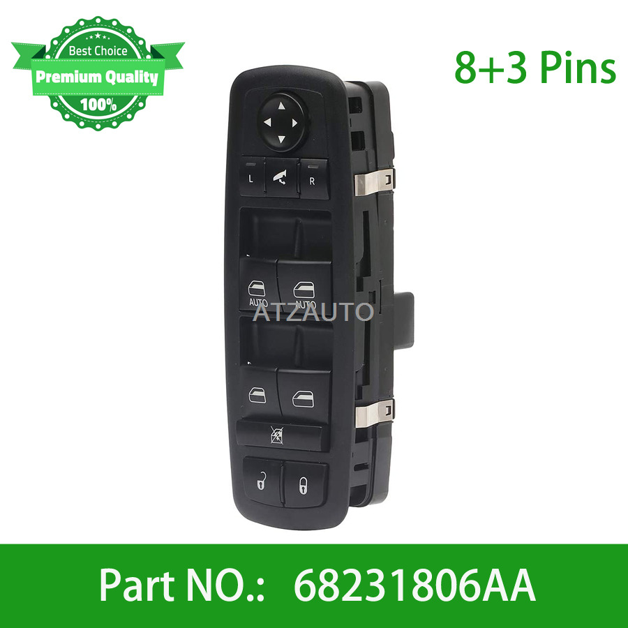 11 Pins Master Window Control Switch for Jeep Cherokee 4WD AWD 18-20