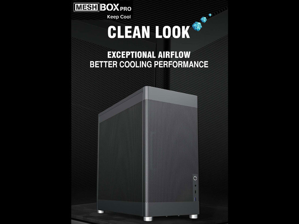 GAMEMAX MeshBox PRO Black Mid-Tower ATX Computer Case with USB3.0 and Type C