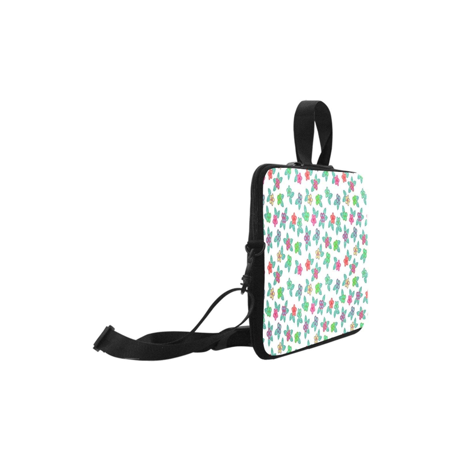 Berry Flowers White Laptop Handbags 10.5-inch