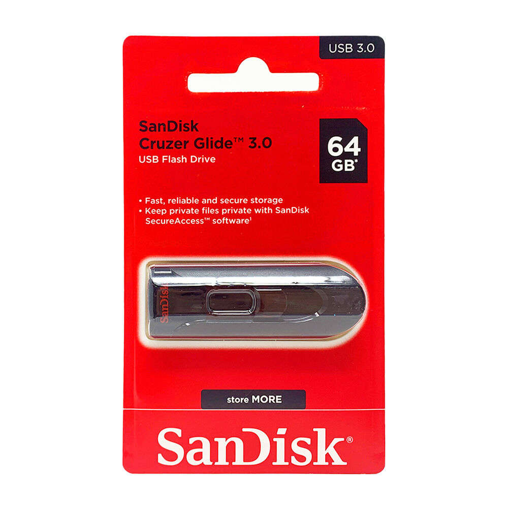 SanDisk Cruzer Glide USB Flash Drive 16GB/32GB/64GB USB 3.0 Memory Stick