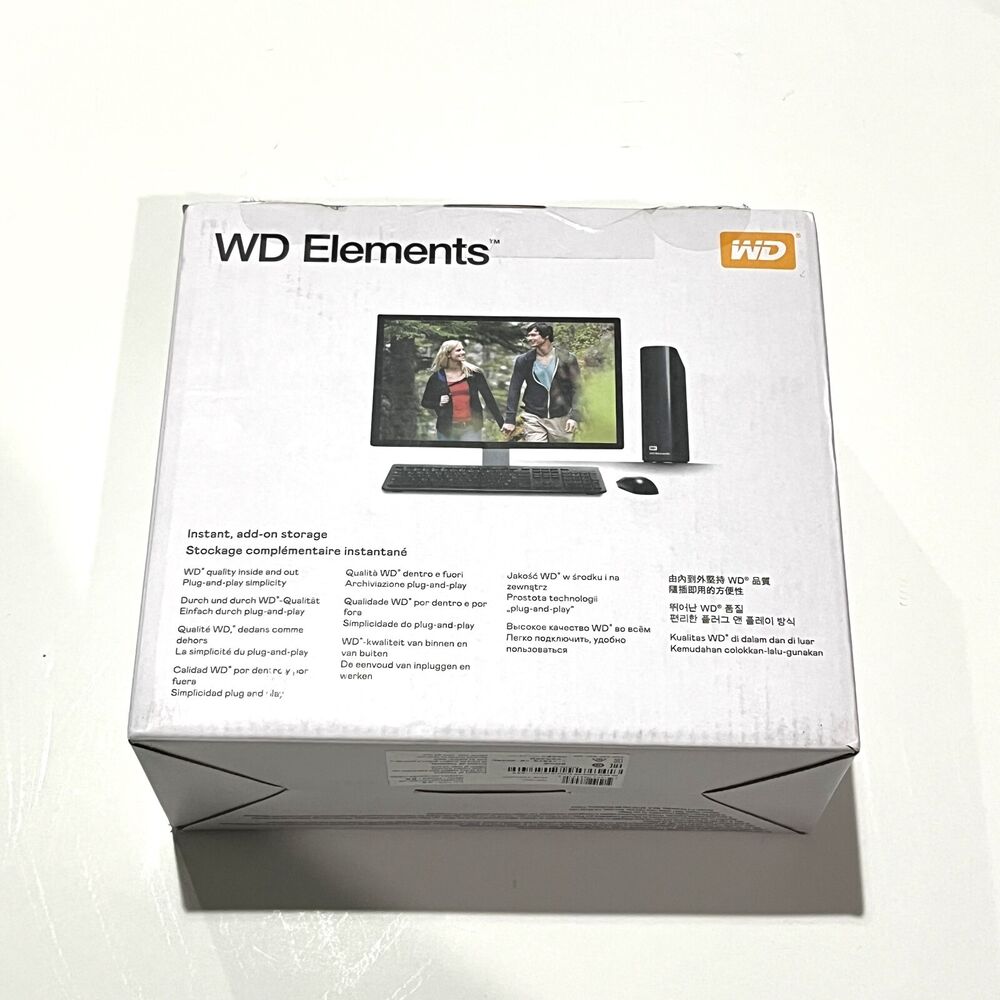 Open Box WD Elements 10TB External Hard Drive USB 3.0 Desktop HDD - Black
