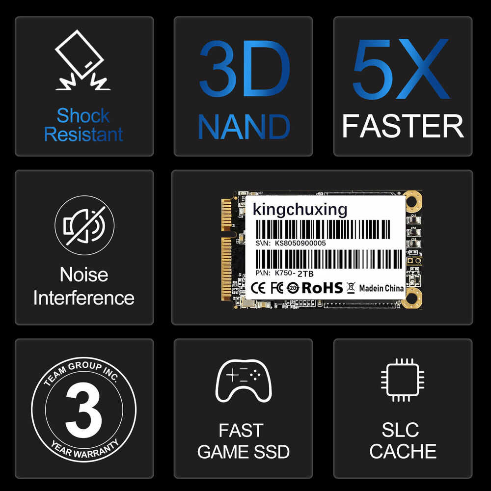 mSATA 240GB/512GB SSD - High-Speed Mini SATA Drive for Laptops and Ultrabooks