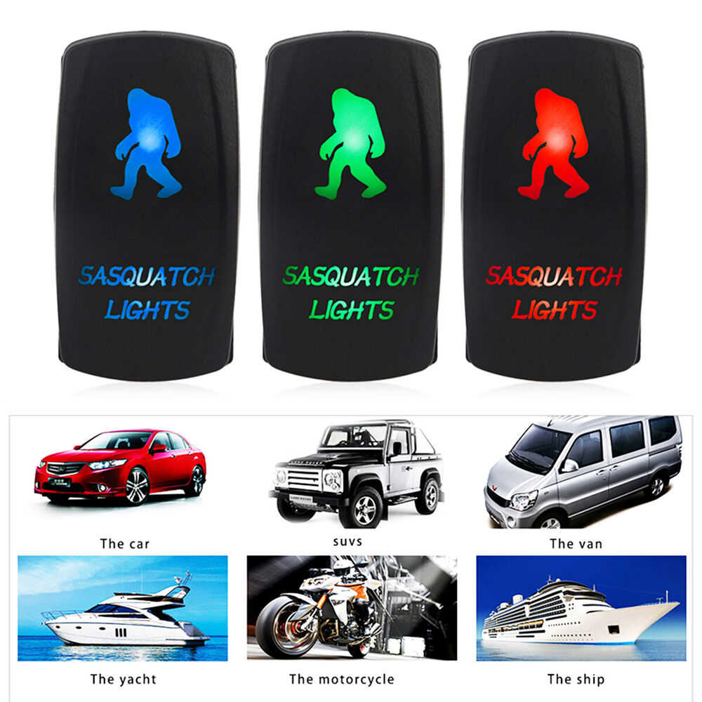 Multi-Color Light Control Rocker Toggle Switch for Vehicles