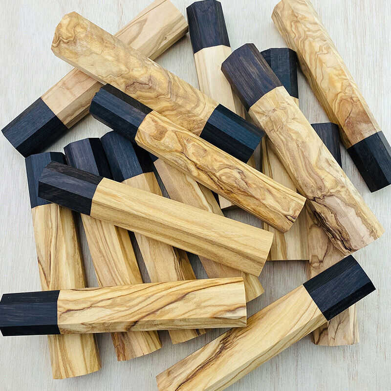 Japanese DIY Chef Knife with Octagonal Olive Wooden Handle