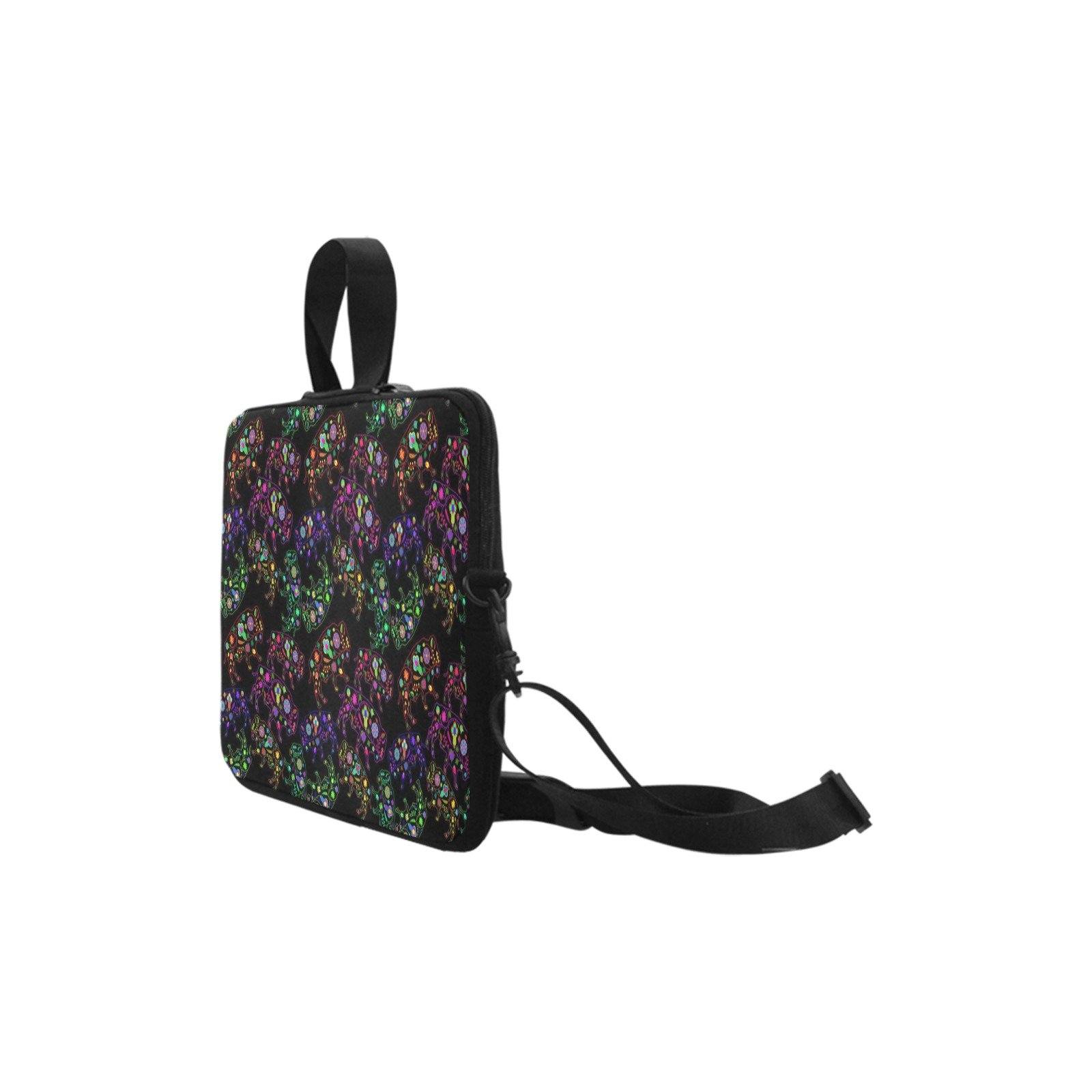 Neon Floral Buffalos Laptop Handbags 10.5