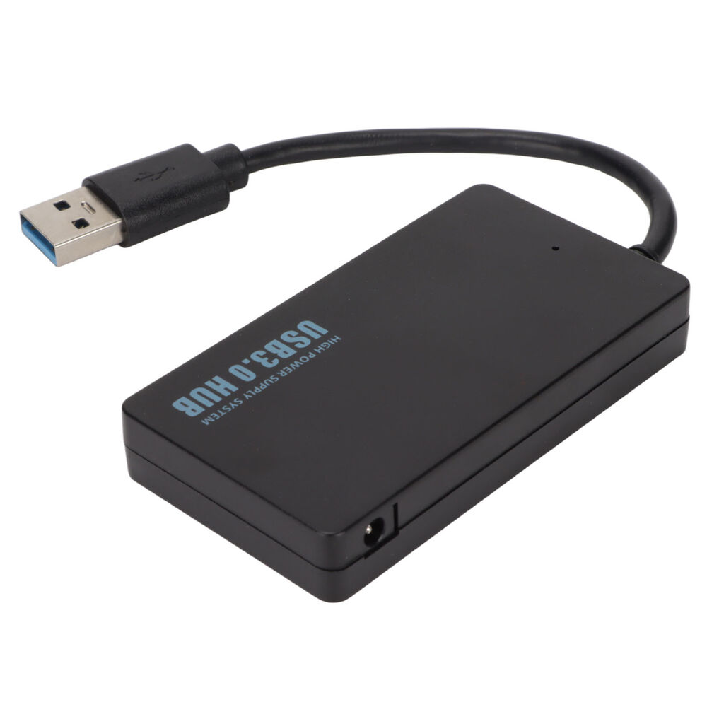 Portable 4-Port USB 3.0 Hub for High-Speed Data Transfer
