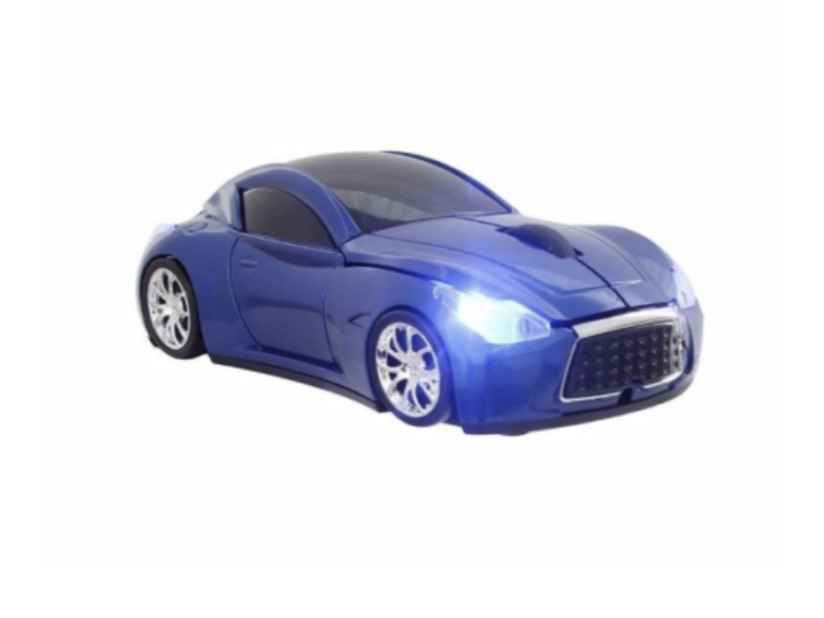 Optical Sports Car LED Headlights Wireless Mouse