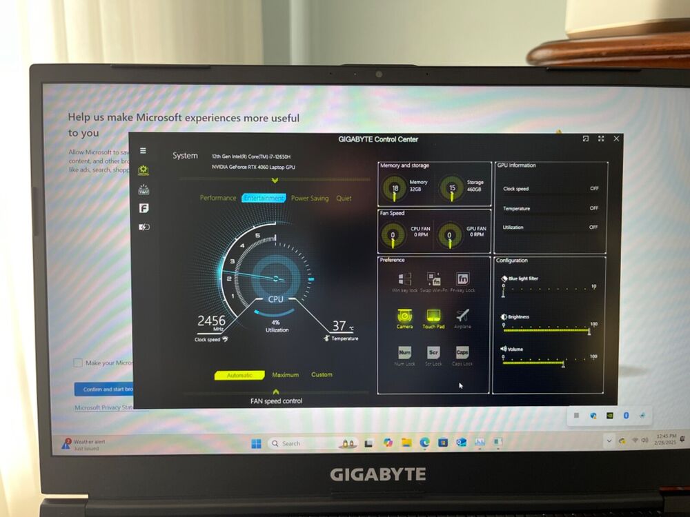 Gigabyte G5 KF5 144Hz Gaming Laptop with 2.5TB Storage, 32GB RAM and Llano Laptop Cooler