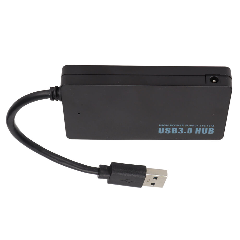 Portable 4-Port USB 3.0 Hub for High-Speed Data Transfer
