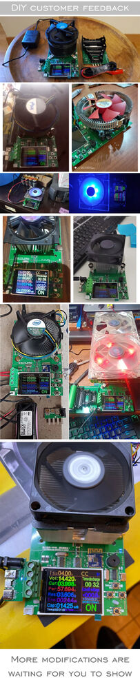 DIY 1000W 4 Wire DC Electronic Load Lithium Battery Tester Capacity Monitor