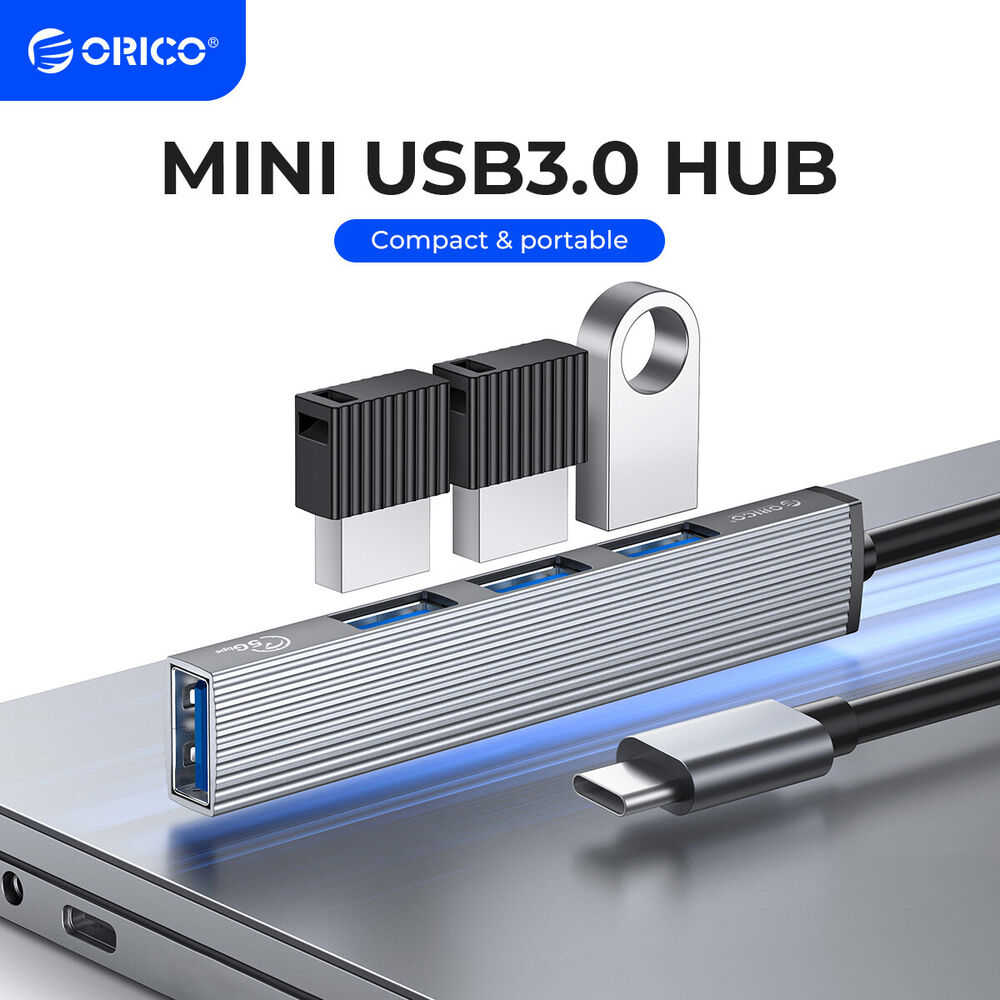 ORICO Aluminum Type C HUB 4 Port USB 3.0 2.0 Ultra Slim Card Reader