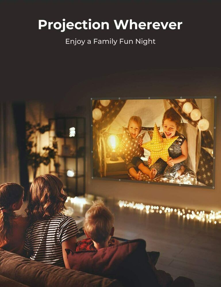 VANKYO Foldable Projector Screen 16:9 HD for Outdoor Home Cinema and 3D Movies