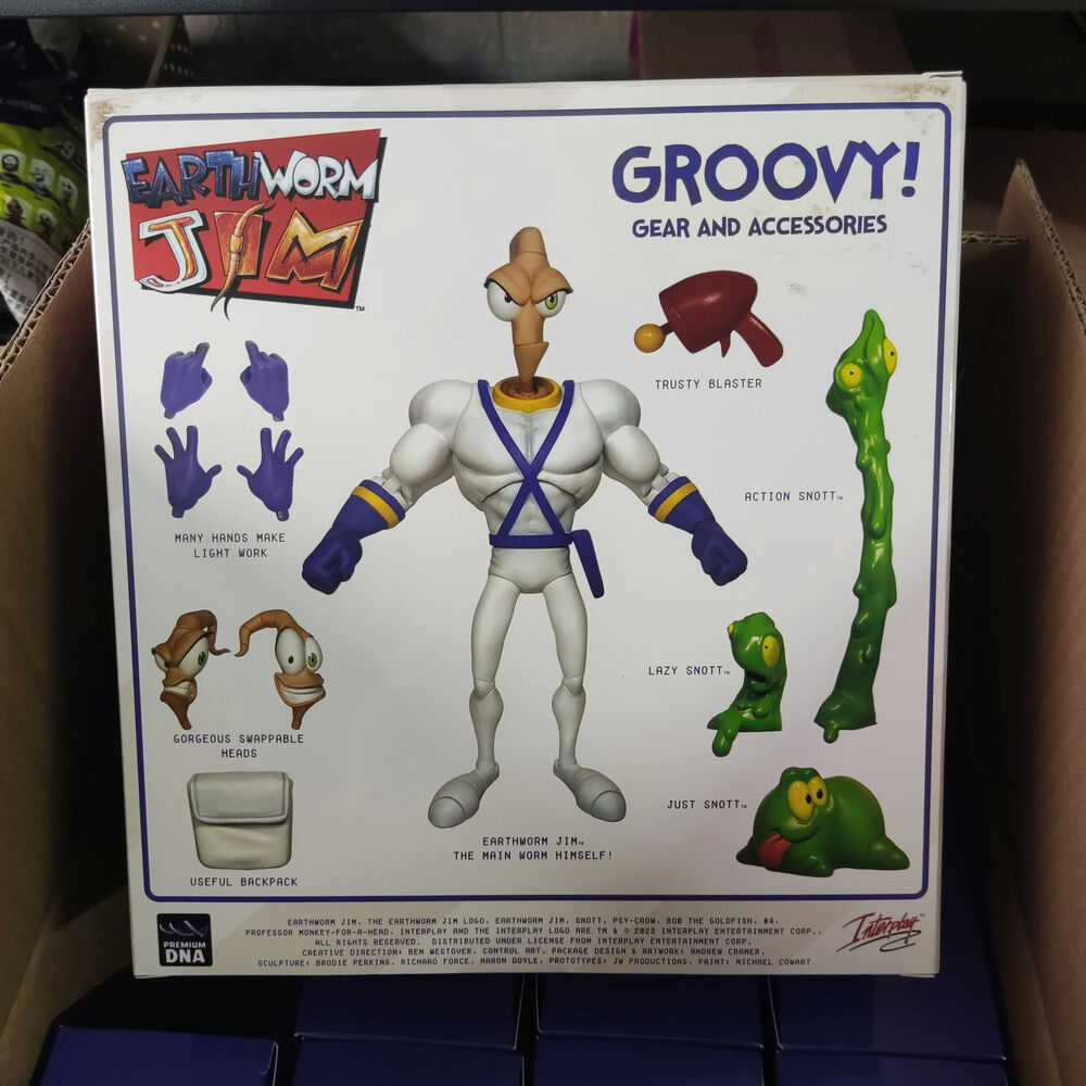 Earthworm Jim Action Figure Collection with Game Peripherals