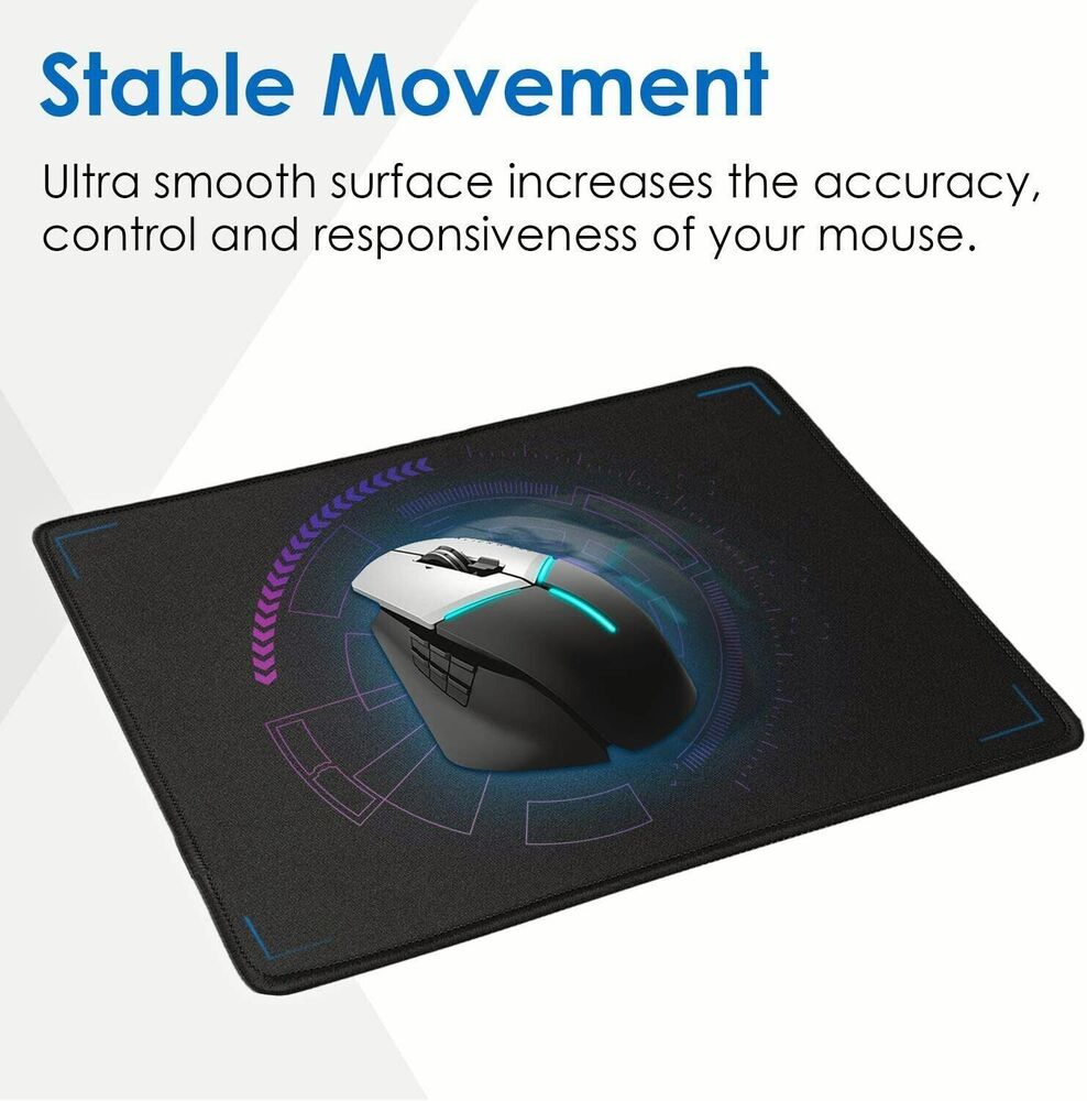 Non-Slip Mouse Pad with Stitched Edge for PC, Laptop, and Gaming