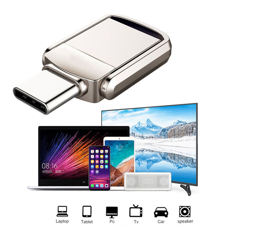 1TB/2TB USB 3.0 Flash Drive with Type-C and USB-A for PC and Laptop