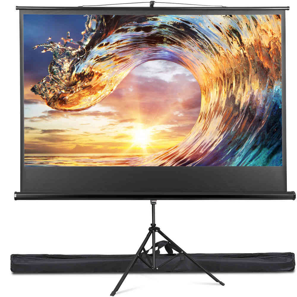 16:9 HD 4K 84 Inch Movie Projection Screen with Stand for Home Theater