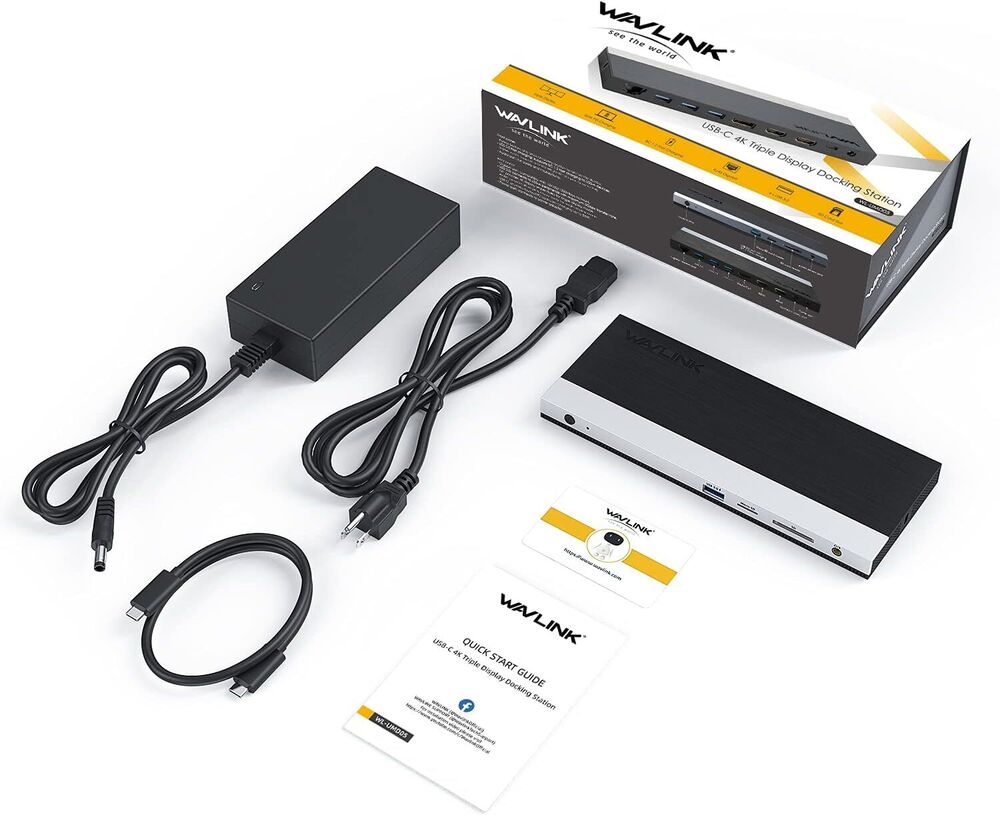 WAVLINK 13-in-1 USB C Hub Docking Station with Dual HDMI and Triple Display Support, 100W Charging