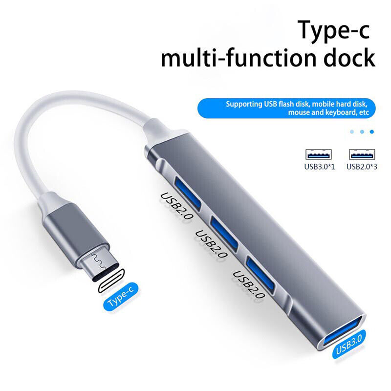 USB C HUB 3.0 Type C 3.1 4 Port Multi Splitter Adapter