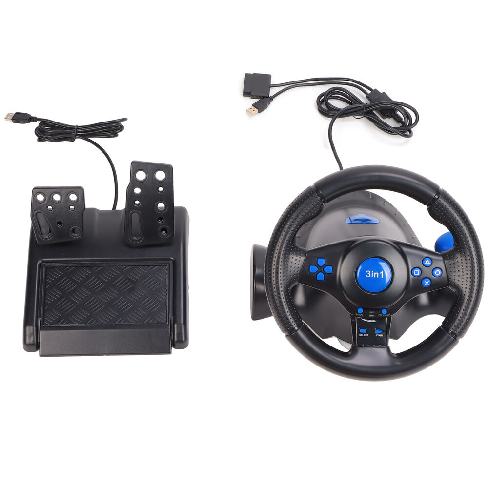 Gaming Steering Wheel Racing with Pedal Shifter Set for PS3, Switch, Android
