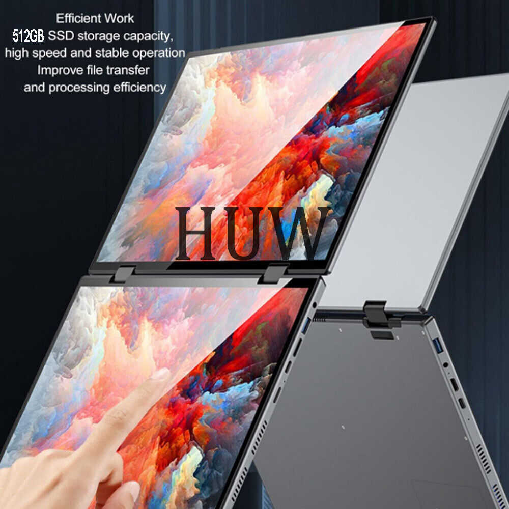 10.5-inch 2-in-1 Laptop PC with Dual Touch Screen, 16GB RAM, 516GB SSD, Windows 11 Pro