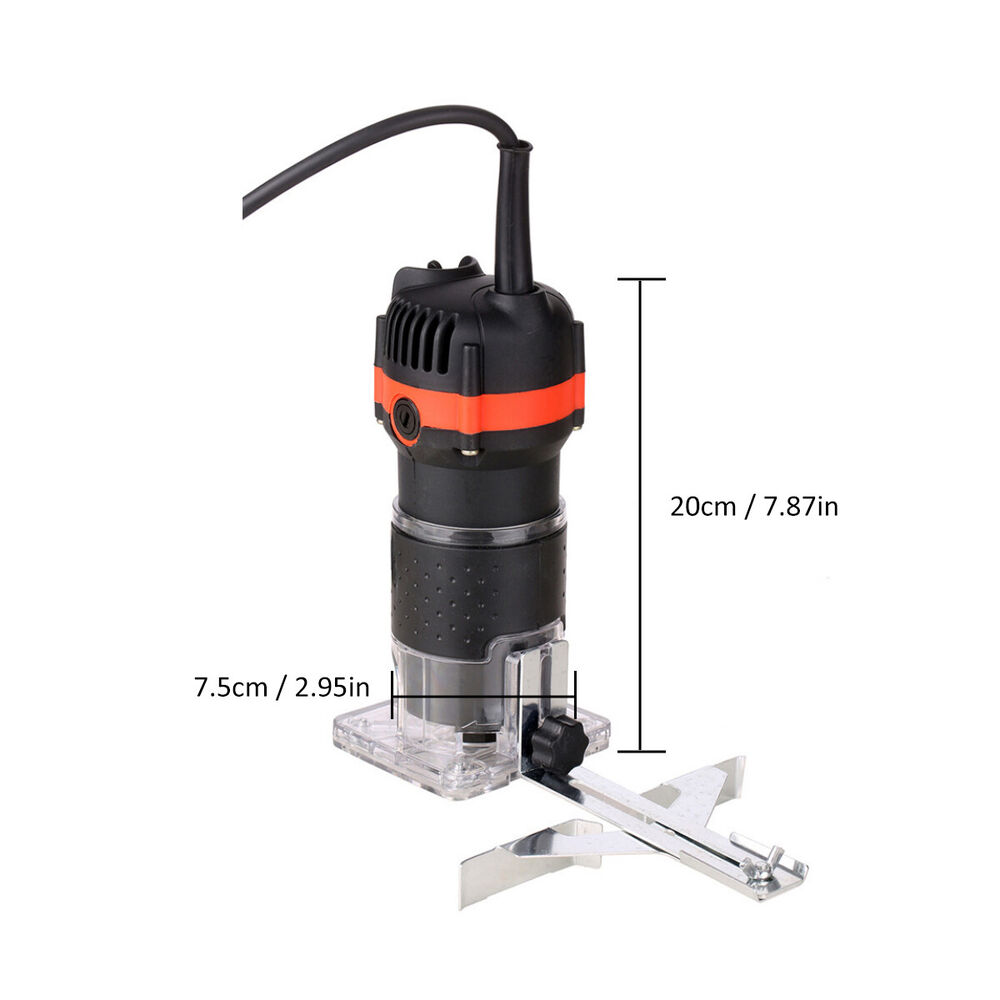 High-Speed 33000RPM Compact Trim Router with 15 Bits