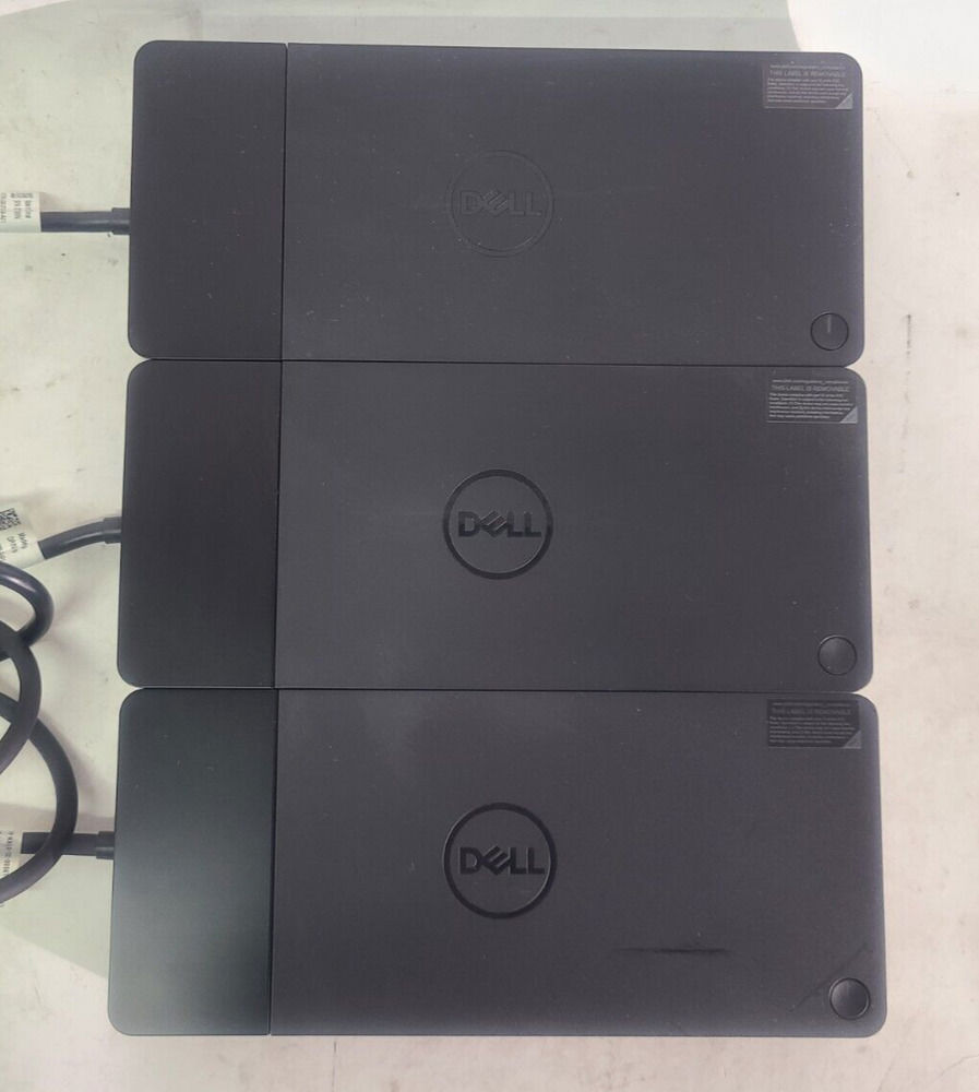 Lot of 3 Dell WD19S K20A USB-C 130W Docking Stations Without AC Adapters