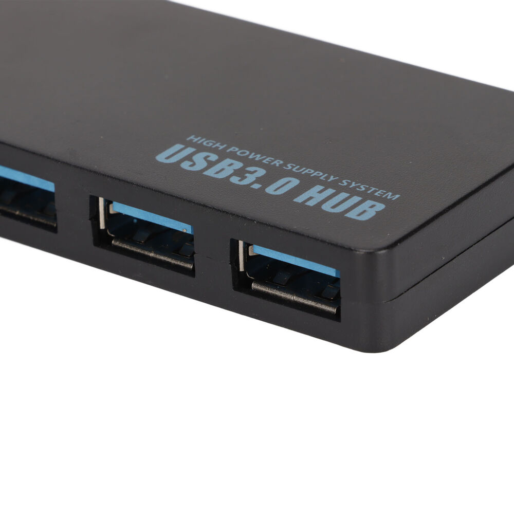 Portable 4-Port USB 3.0 Hub for High-Speed Data Transfer
