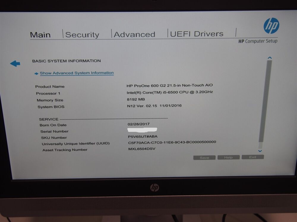 HP ProOne 600 G2 21.5in All-In-One PC with Intel Core i5-6500 Processor