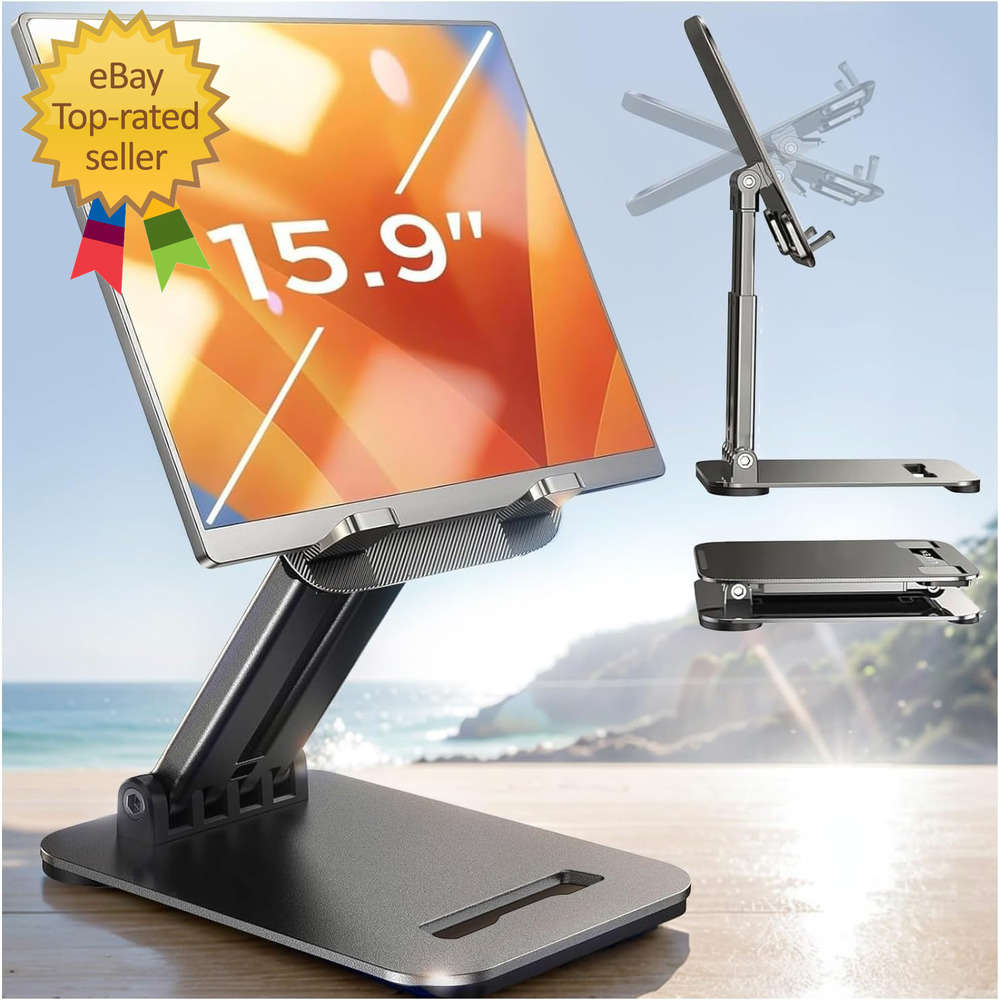 Foldable Tablet Stand for iPad Pro, Portable Desk Holder