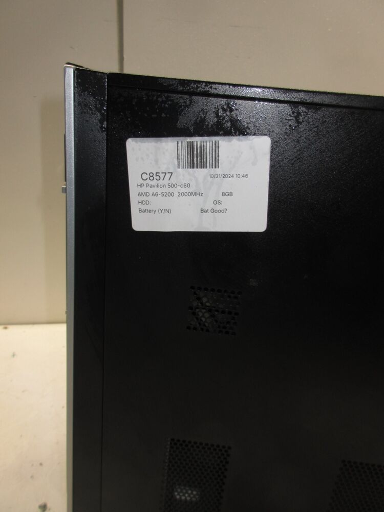 HP Pavilion 500-c60 Desktop Computer with AMD A6-5200 Processor, 8GB RAM, No HDD