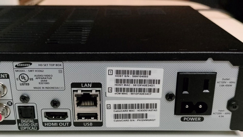 Samsung HD Model SMT-H3362 Home Network Digital Set-Top Box With HDMI/USB