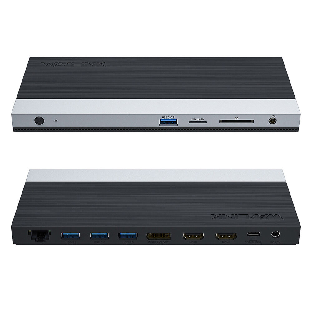 WAVLINK 13-in-1 USB C Hub Docking Station with Dual HDMI and Triple Display Support, 100W Charging