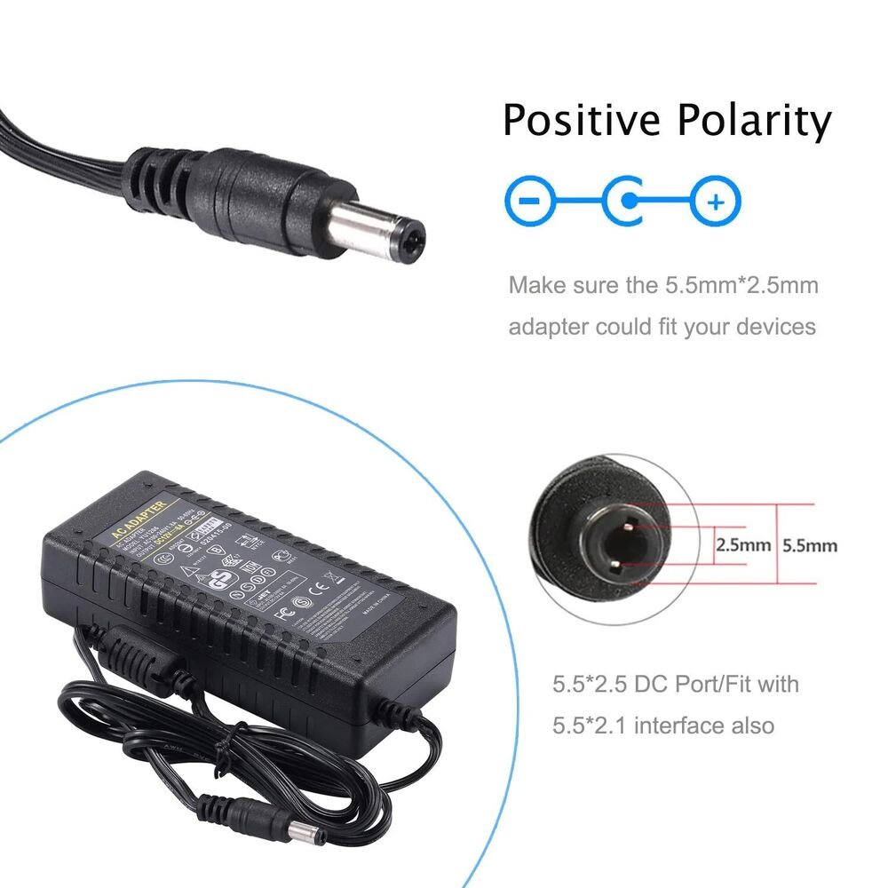 12V 6A 72W AC-DC Power Supply Adapter