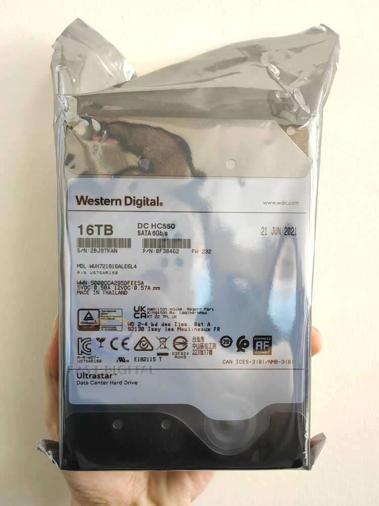 WD Ultrastar DC HC550 16TB SATA 3.5 Enterprise HDD