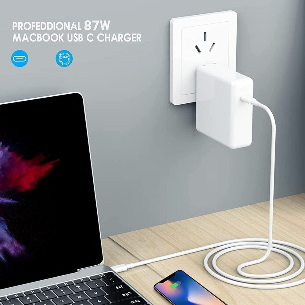 87W Type C USB C AC Adapter Charger for MacBook Pro 13 (2016-2018) A1708