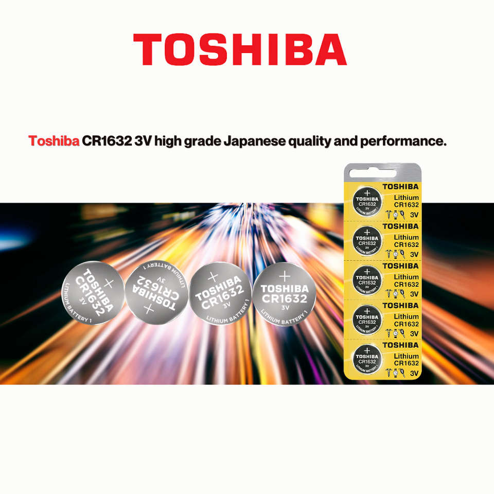 Original Toshiba CR1632 3V Lithium Coin Cell Battery - Bulk Purchase Options Available