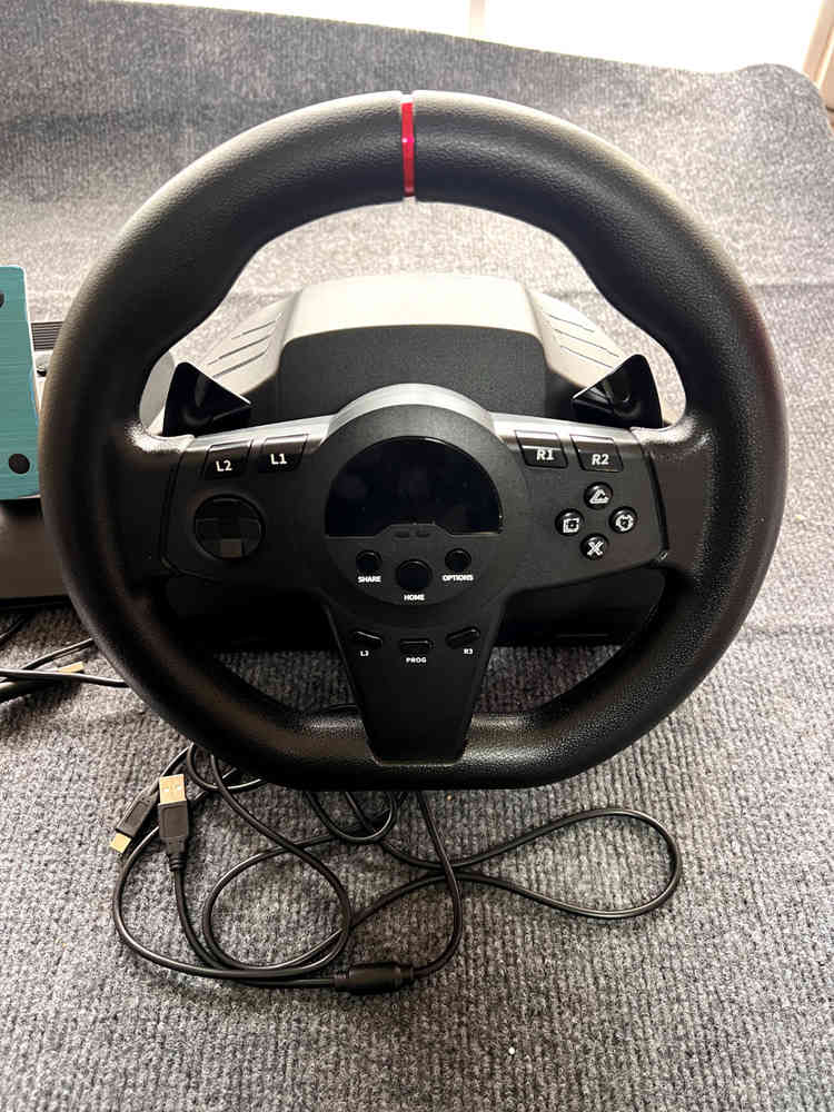 Gaming Steering Wheel with Pedal Shifter for PC - Lifelike Driving Experience